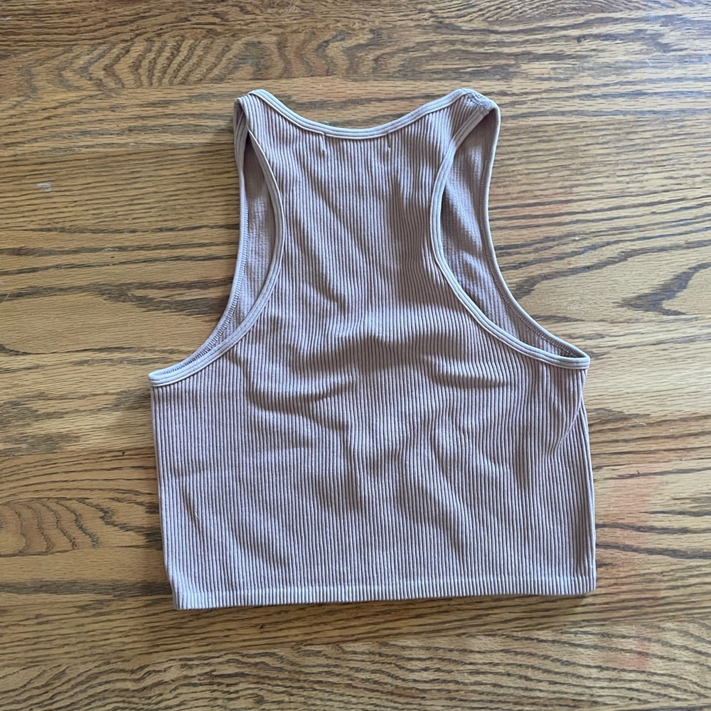Target Ribbed Brown Tank Top - Picture 3 of 3